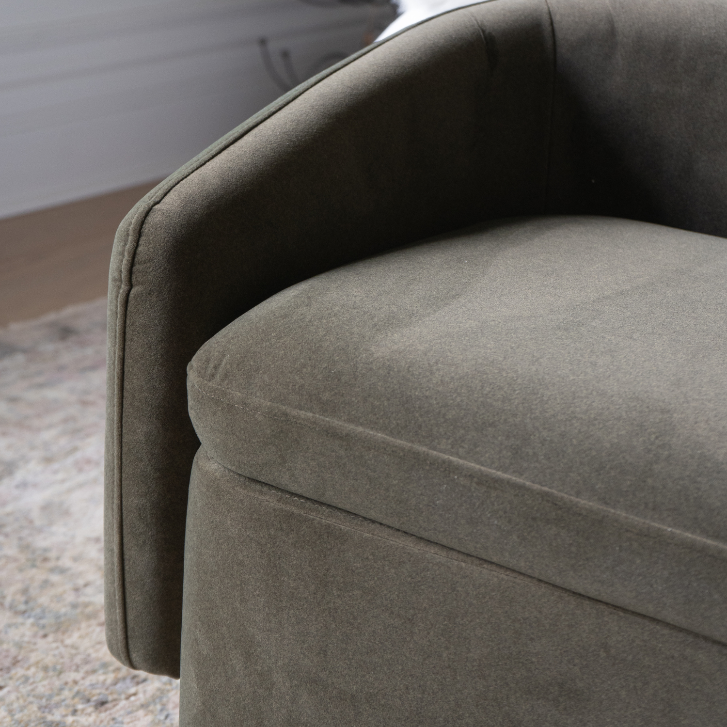 Upholstered Storage Bench in Forest Green Matte Velvet - Removable Lid, Wood Frame