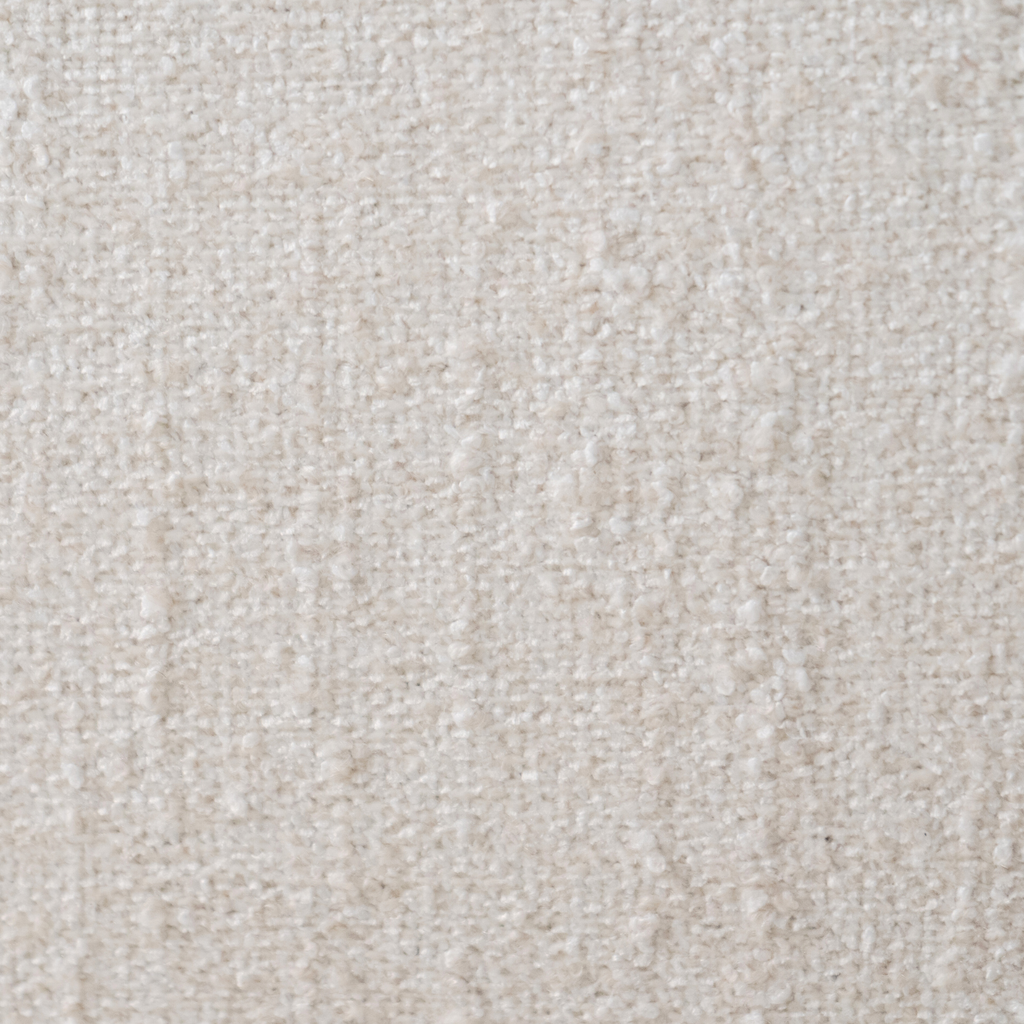 Channel-Tufted Storage Bench in Ivory Fabric - Rounded Edges, Hidden Storage