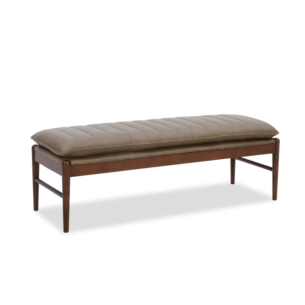 Linen-Textured Storage Bench - Lift-Top, Solid Wood Frame, Hidden Storage