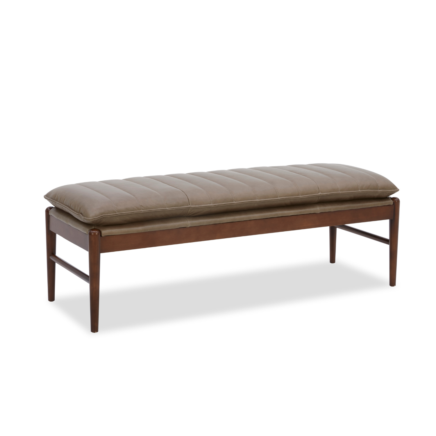 Linen-Textured Storage Bench - Lift-Top, Solid Wood Frame, Hidden Storage