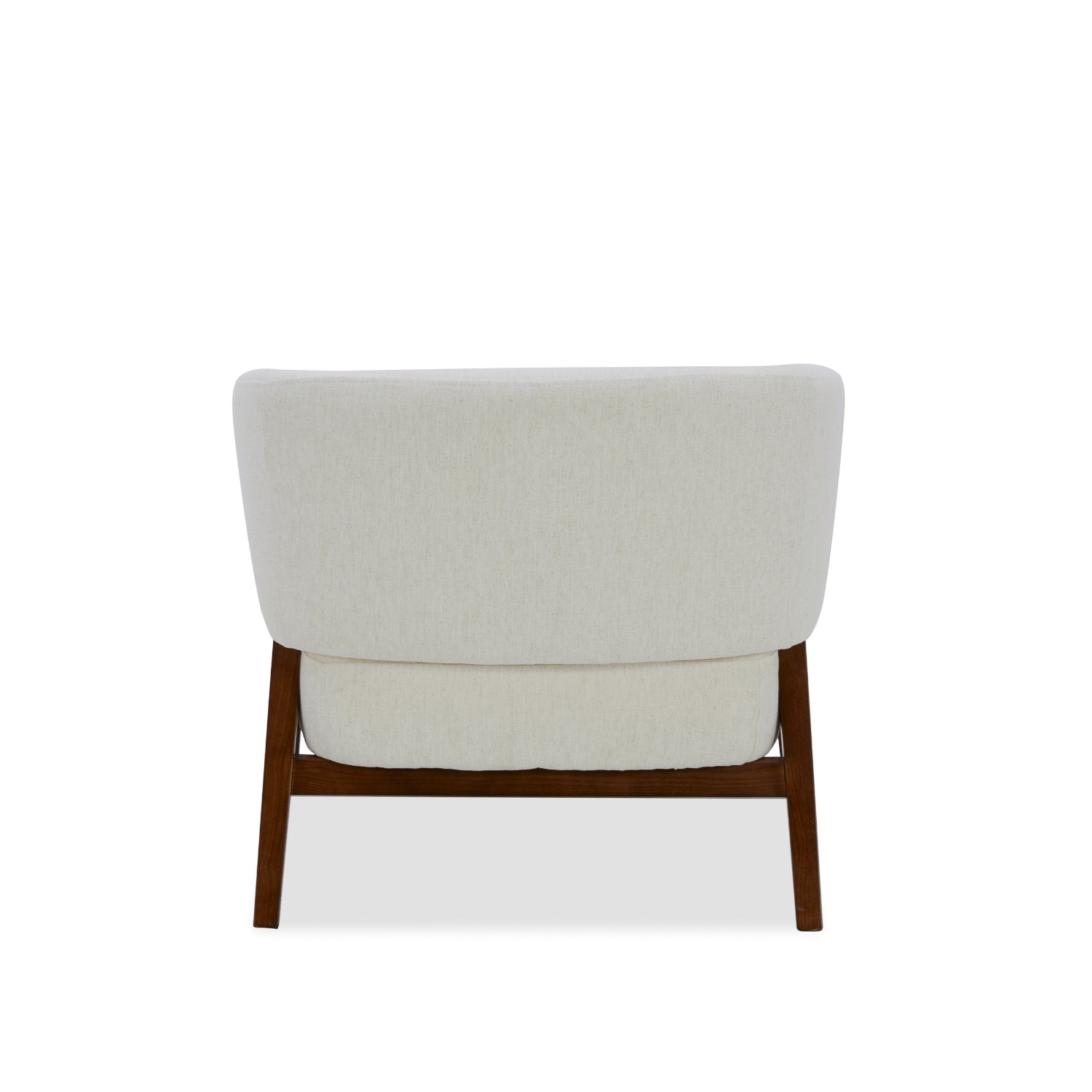 Accent Lounge Chair in Snow Performance Fabric - Wood Base
