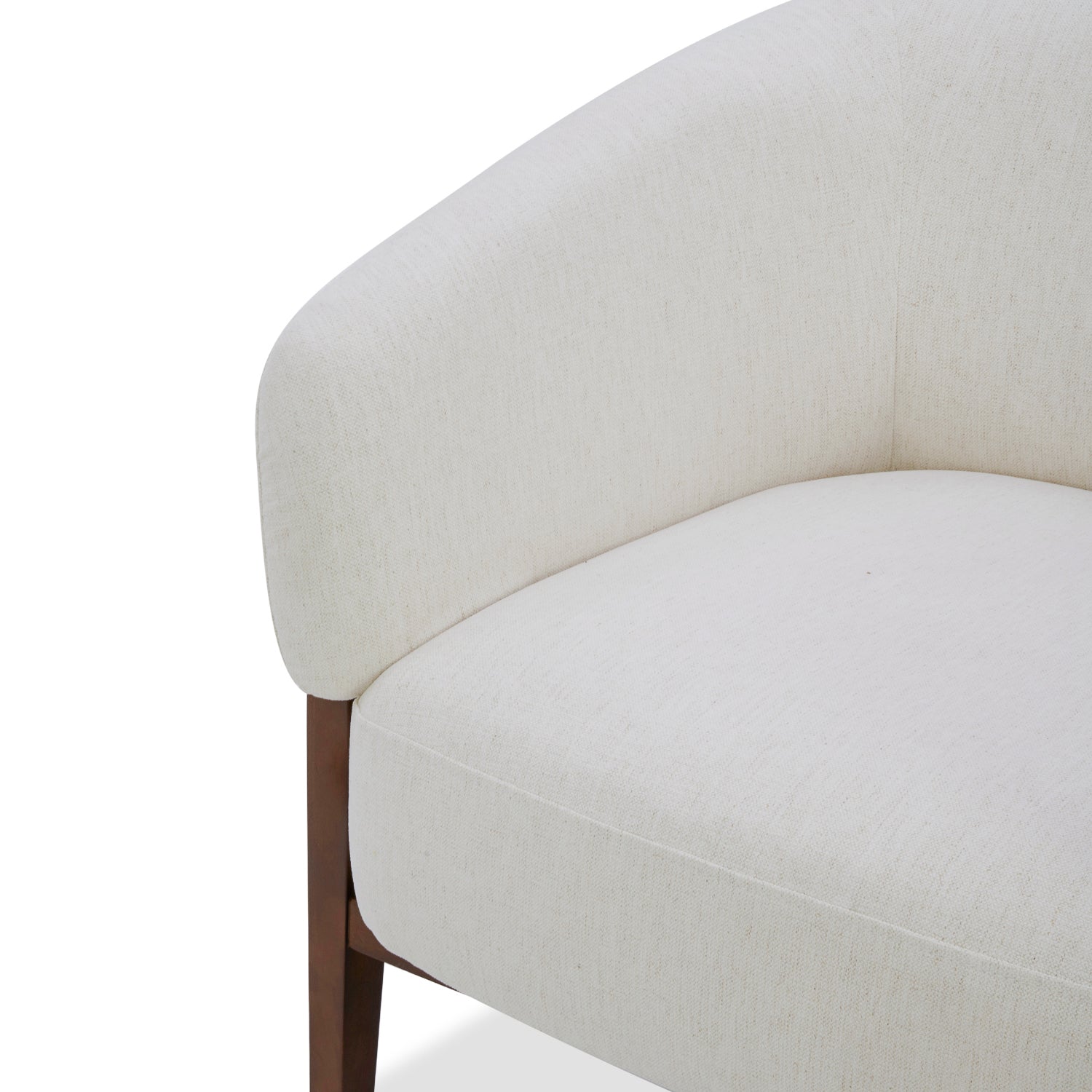 Accent Lounge Chair in Snow Performance Fabric - Wood Base
