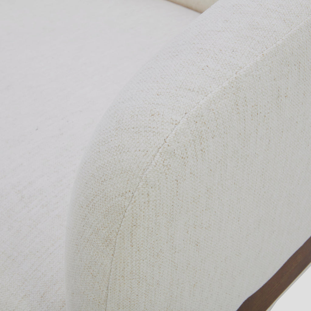 Accent Lounge Chair in Snow Performance Fabric - Wood Base