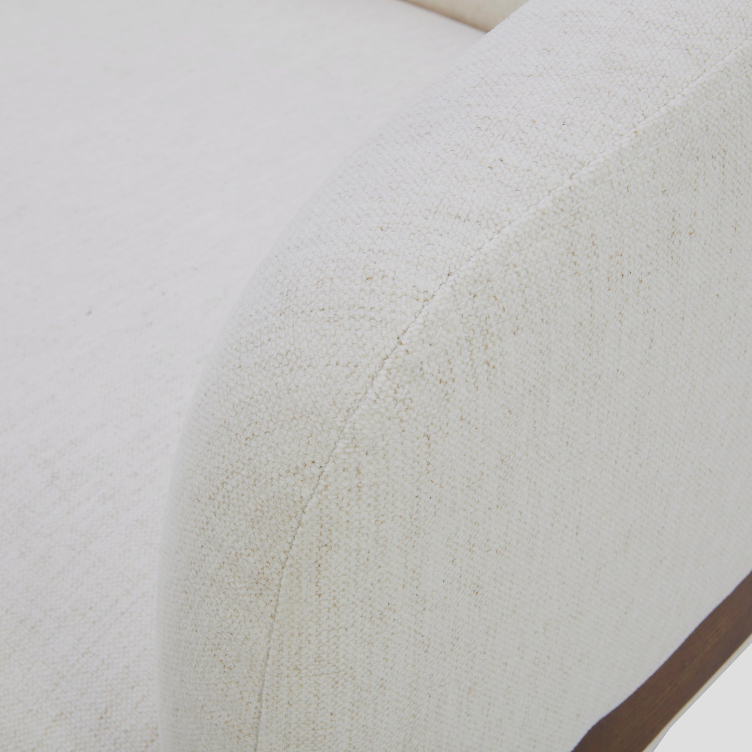 Accent Lounge Chair in Snow Performance Fabric - Wood Base