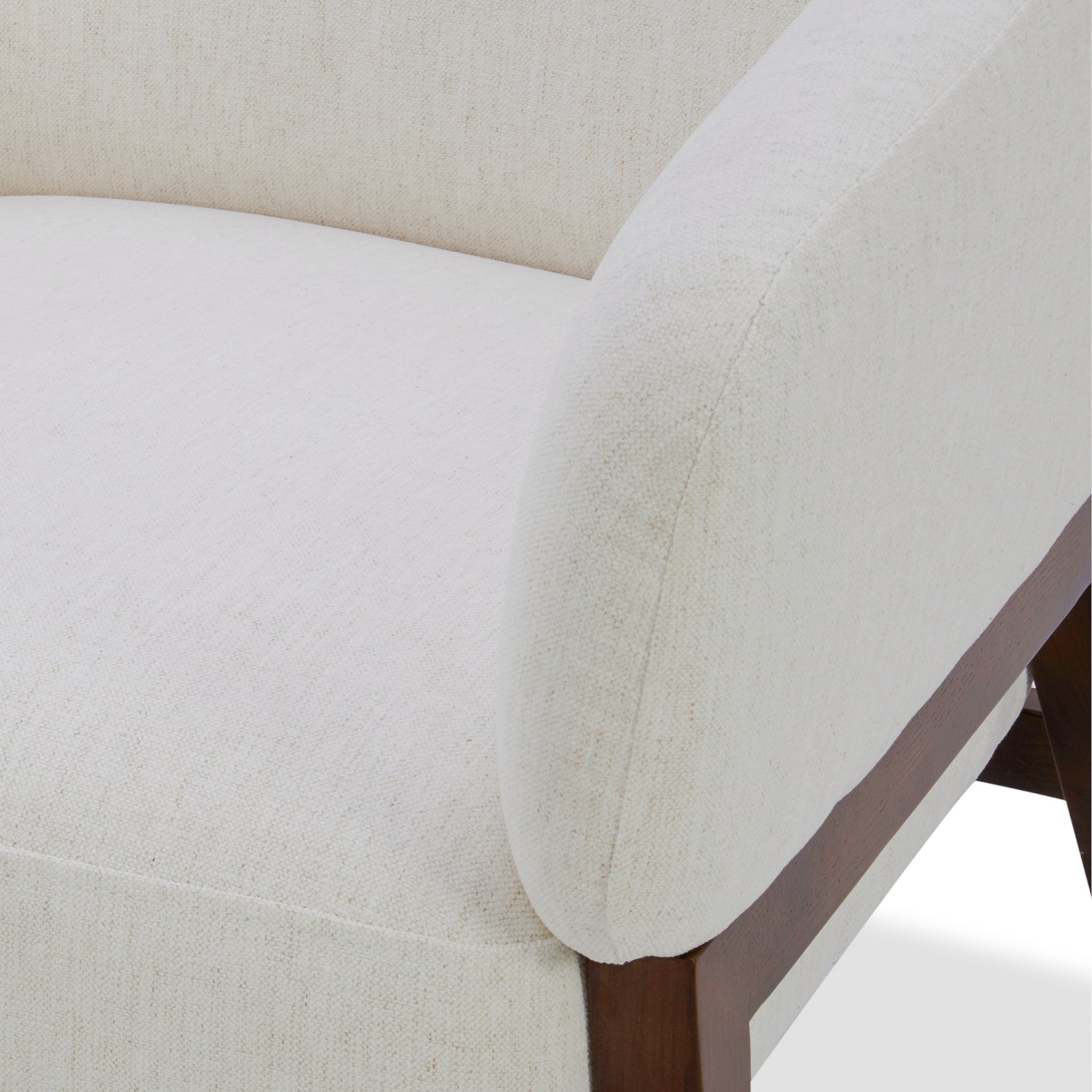 Accent Lounge Chair in Snow Performance Fabric - Wood Base