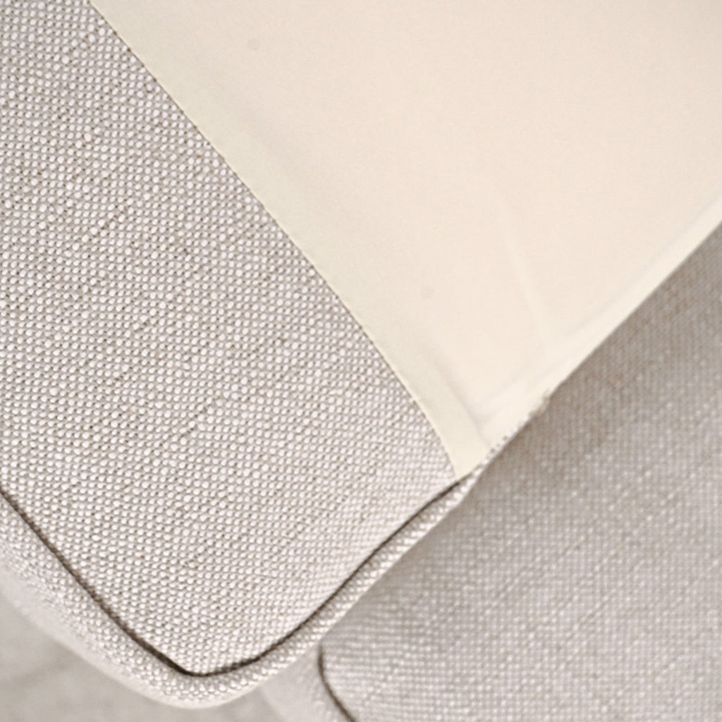 Slipcover Lounge Chair in Natural Linen Blend - Track Arms, Removable Cover