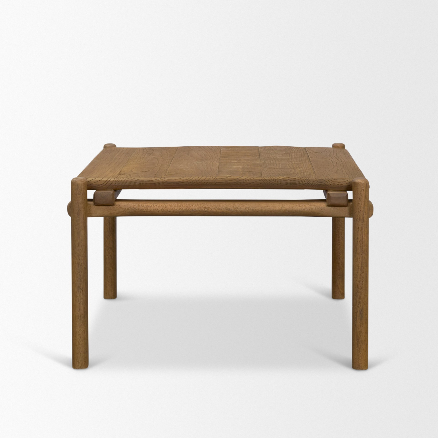 Square Oak Coffee Table in Natural Finish - Visible Grain, Minimalist Design