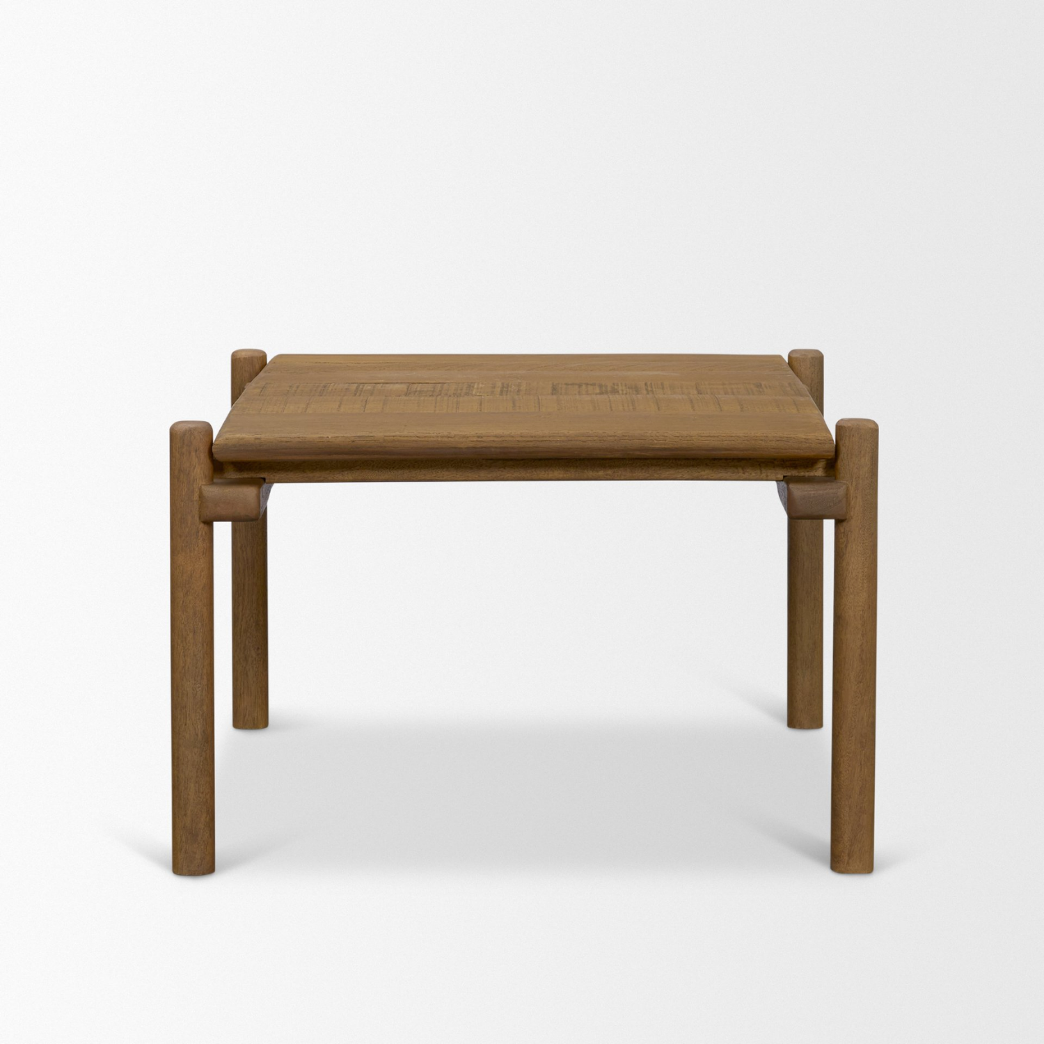 Square Oak Coffee Table in Natural Finish - Visible Grain, Minimalist Design