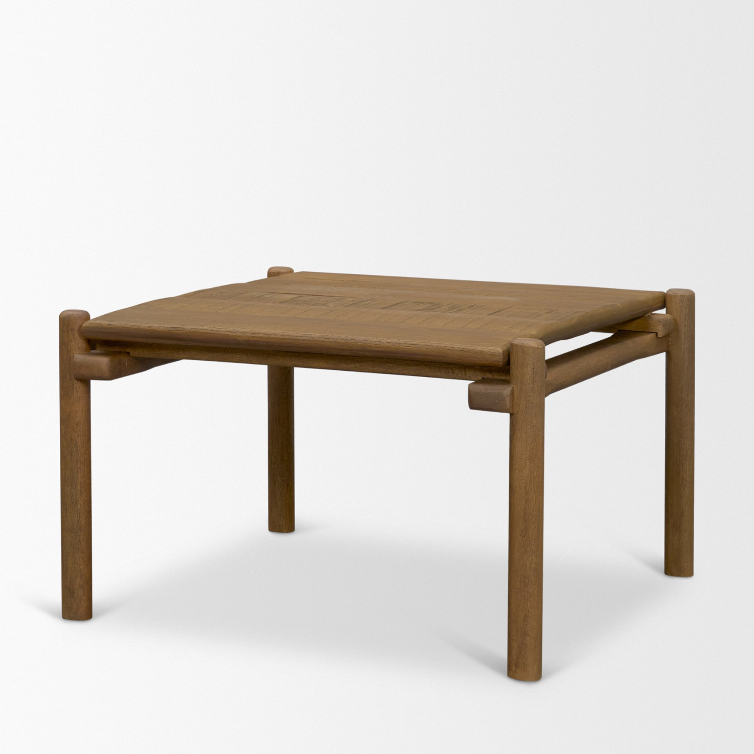 Square Oak Coffee Table in Natural Finish - Visible Grain, Minimalist Design