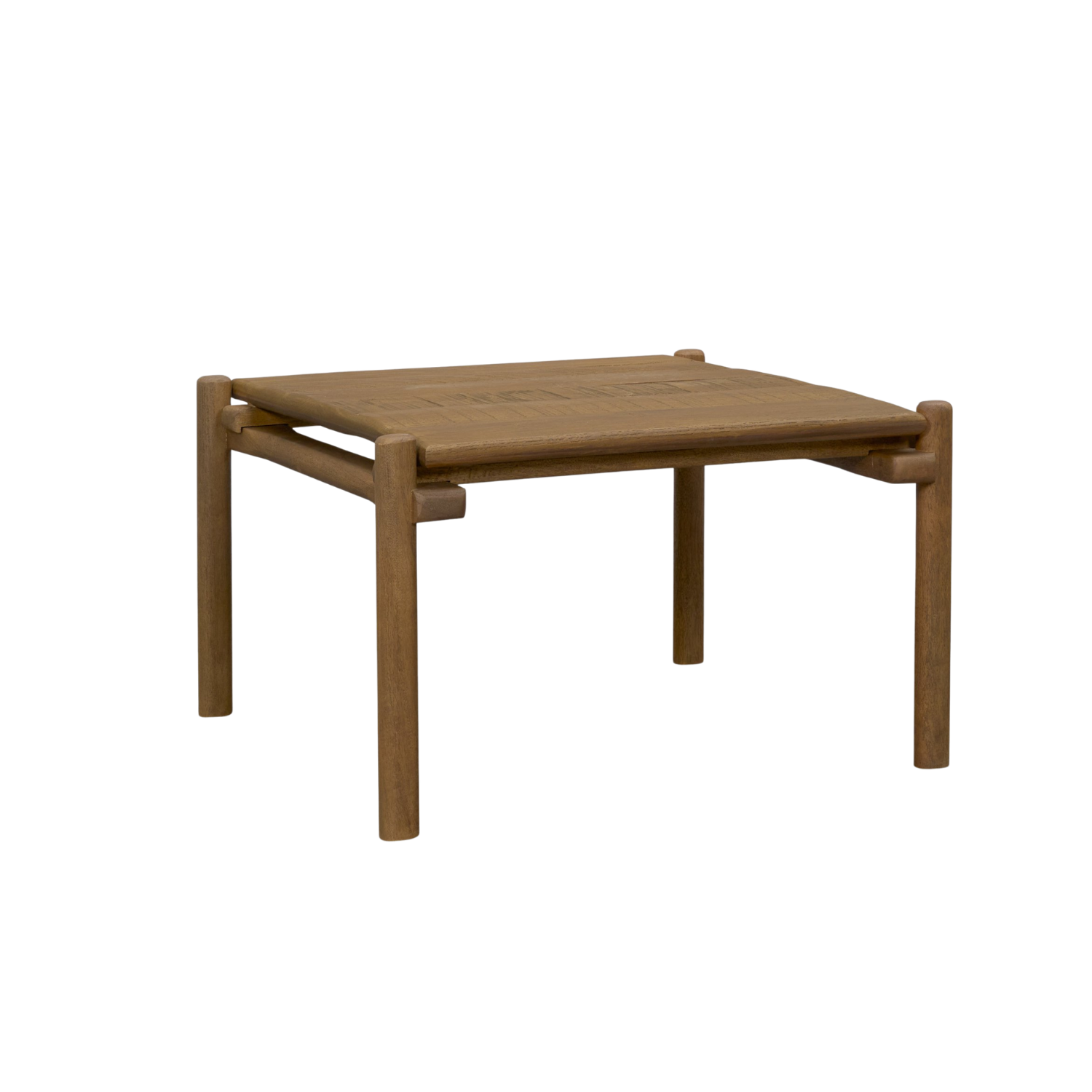 Square Oak Coffee Table in Natural Finish - Visible Grain, Minimalist Design