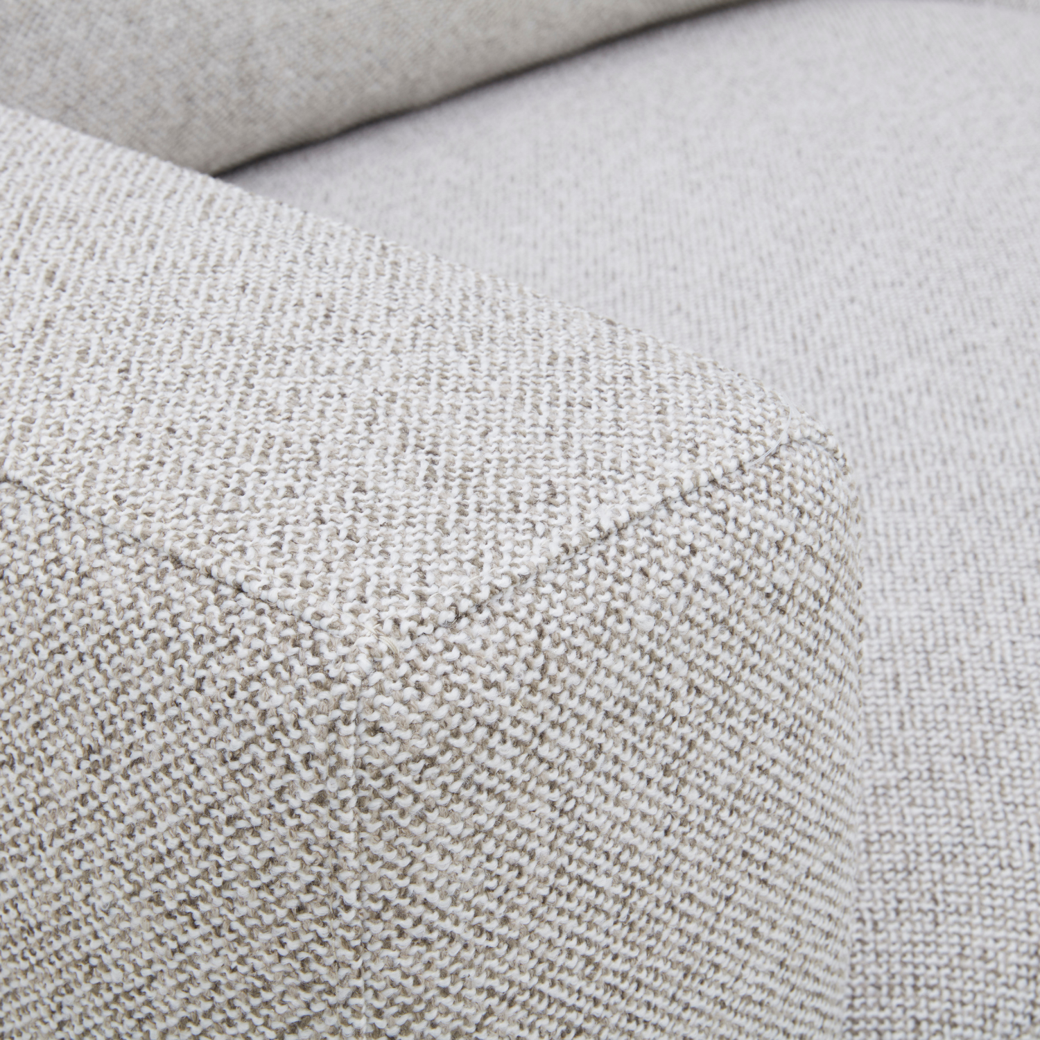 Mid-Century Accent Lounge Chair in Birch Weave Polyester - Tapered Wood Legs