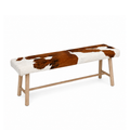 Arch-Inspired Upholstered Bench in Taupe - Concealed Black Base, Padded Seat