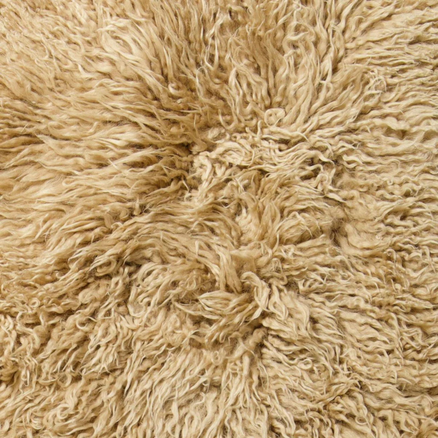Long-Wool Sheepskin Lounge Chair in Honey - Solid Oak Legs