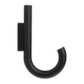 J-Curve Wall Hook in Black - Umbrella-Inspired Design, Multi-Room Use