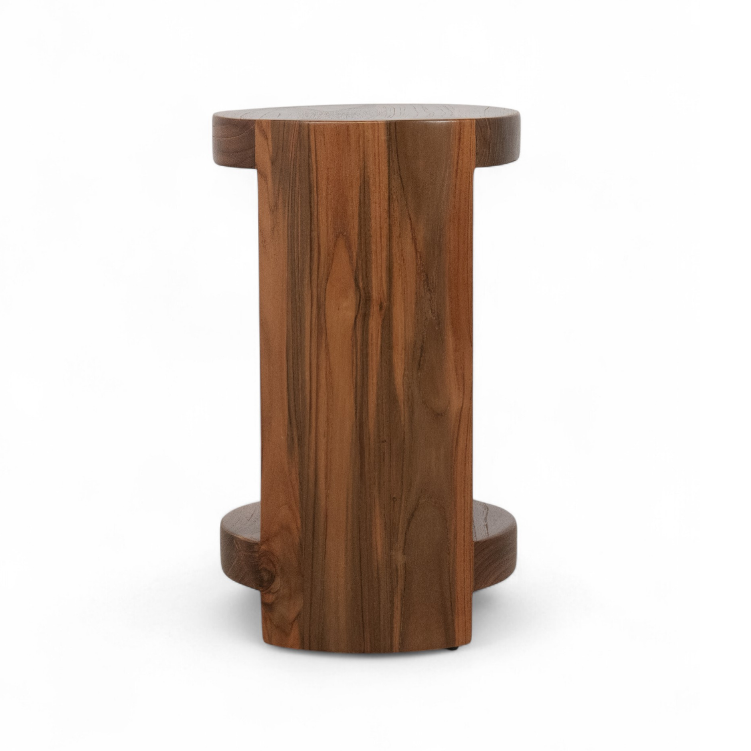 Genuine Cowhide Bench in Brown & White - Solid Oak Legs