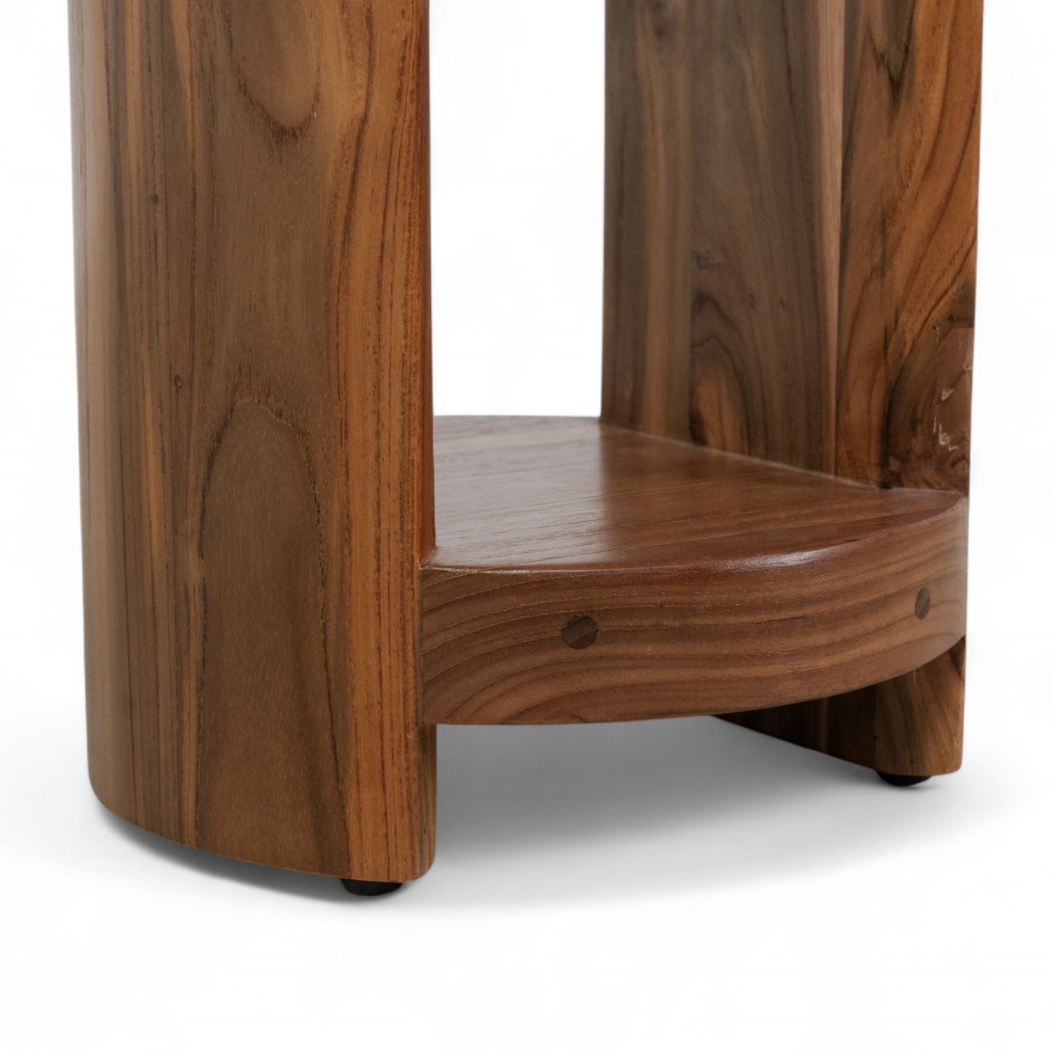 Genuine Cowhide Bench in Brown & White - Solid Oak Legs
