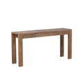 Sculptural Teak End Table - Oval Top, Asymmetrical Base, Natural Grain