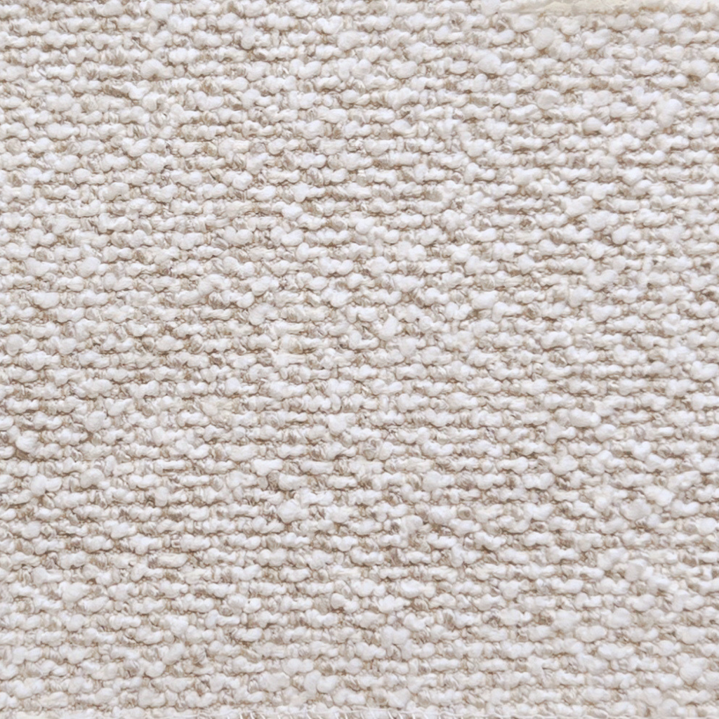 Scandinavian Lounge Chair in Linen-Textured Polyester - Oak Frame, Loose Cushion